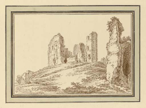 Johan Georg Wille - The ruins of the castle of Montfort Lamaury