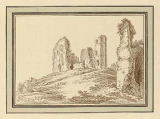 Johan Georg Wille - The ruins of the castle of Montfort Lamaury