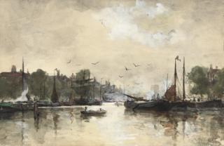 Johan Hendrik van Mastenbroek - A busy day in Rotterdam