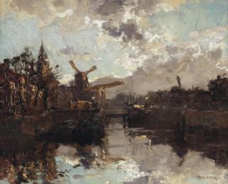 Johan Hendrik van Mastenbroek - A view of Rotterdam