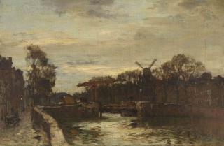 Johan Hendrik van Mastenbroek - Gracht met ophaalbrug, Delfshaven