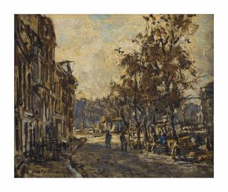 Johan Hendrik Van Mastenbroek - Havenkant: a sunlit harbour