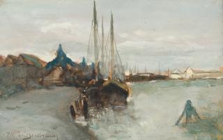 Johan Hendrik Weissenbruch - Im Hafen von Zaandam