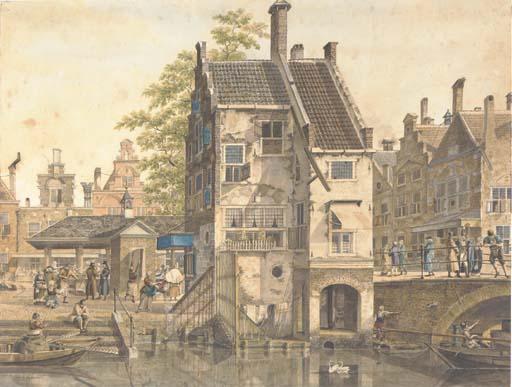 Johan Huibert Prins - A Cappricio View of A Dutch Village