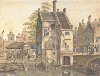 Johan Huibert Prins - A Cappricio View of A Dutch Village