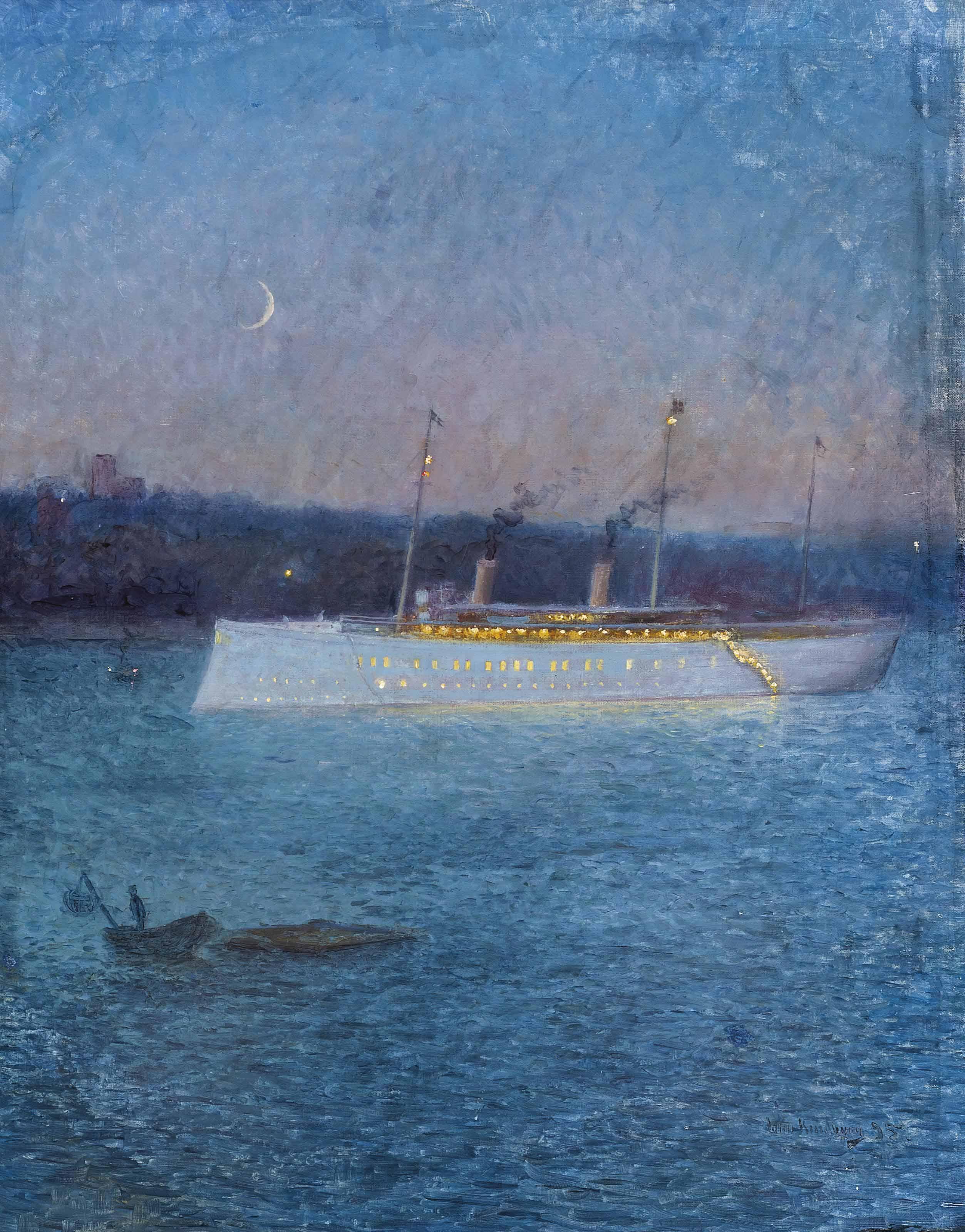 Johan Kindborg - SMY Hohenzollern? II in the moonlight