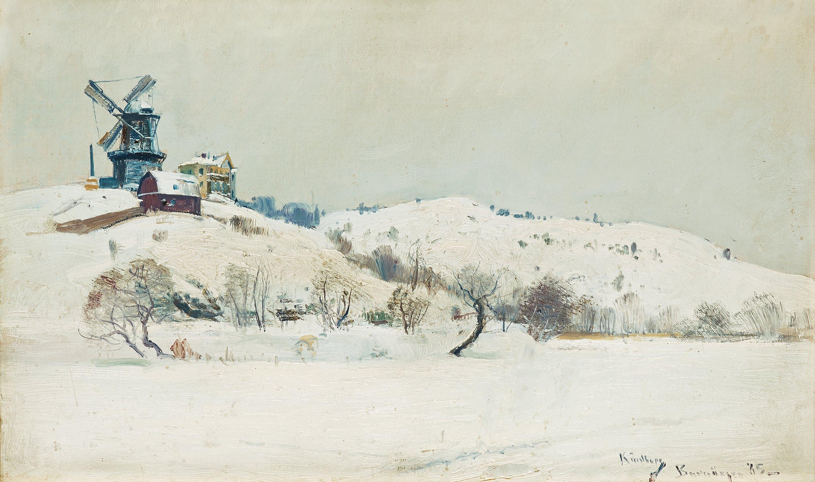 Johan Kindborg - Winter scene from Barnängen, Stockholm.