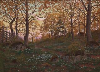 Johan Krouthén - Spring landscape at dusk