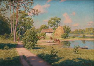 Johan Krouthén - Summer landscape with cows