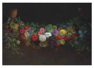 Johan-Laurents Jensen - A magnificent garland of fruit and flowers