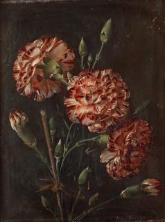Johan Laurentz Jensen - Still life with carnations