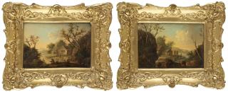 Johan Philip Korn - Landskap med figurer vid vattendrag