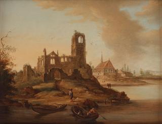 Johan Sevenbom - Landscape with the ruins of a church