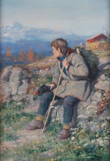 Johan Tirén - Sápmi boy in a mountain landscape