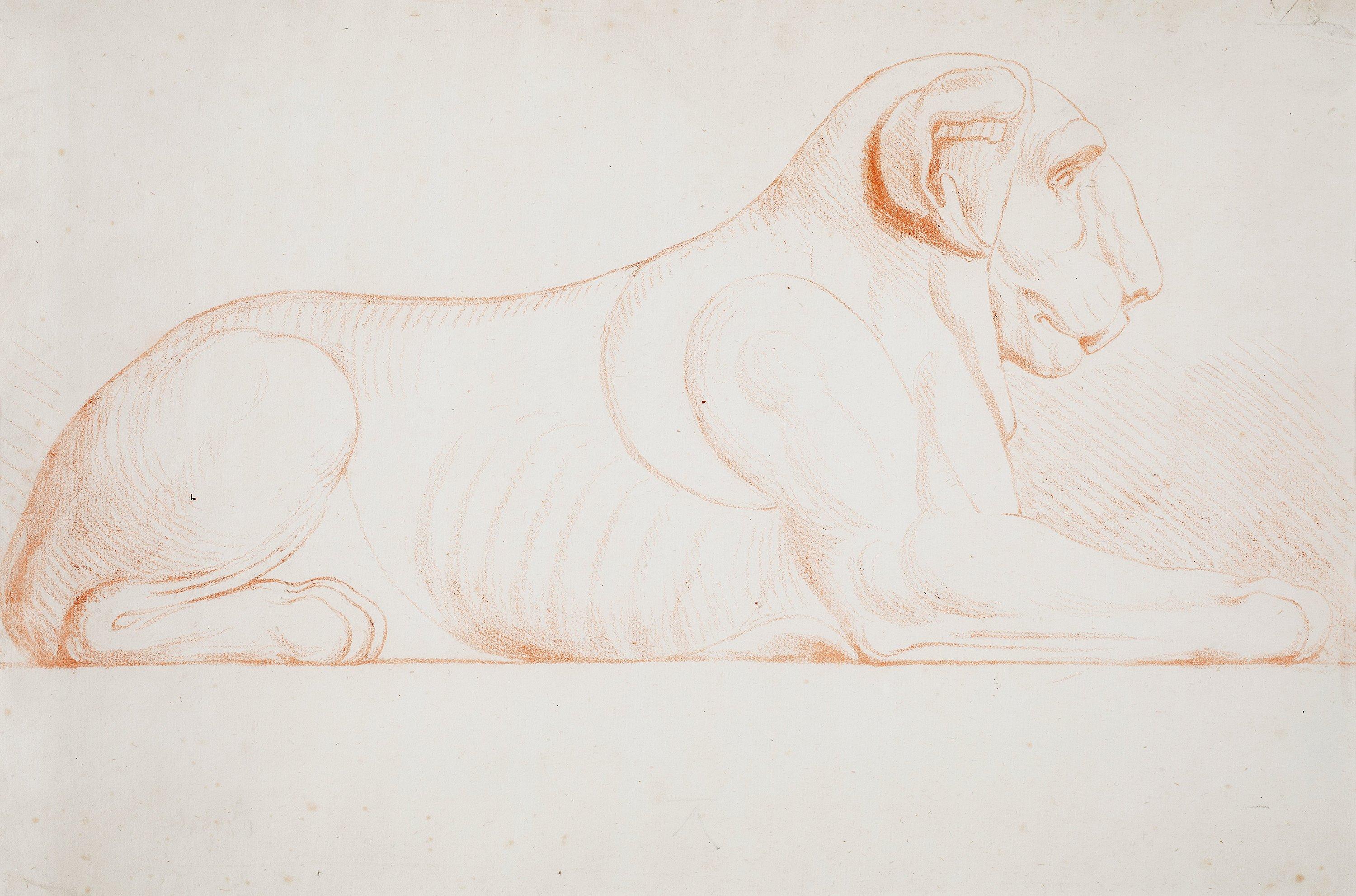 Johan Tobias Sergel - A lying Egyptian lion