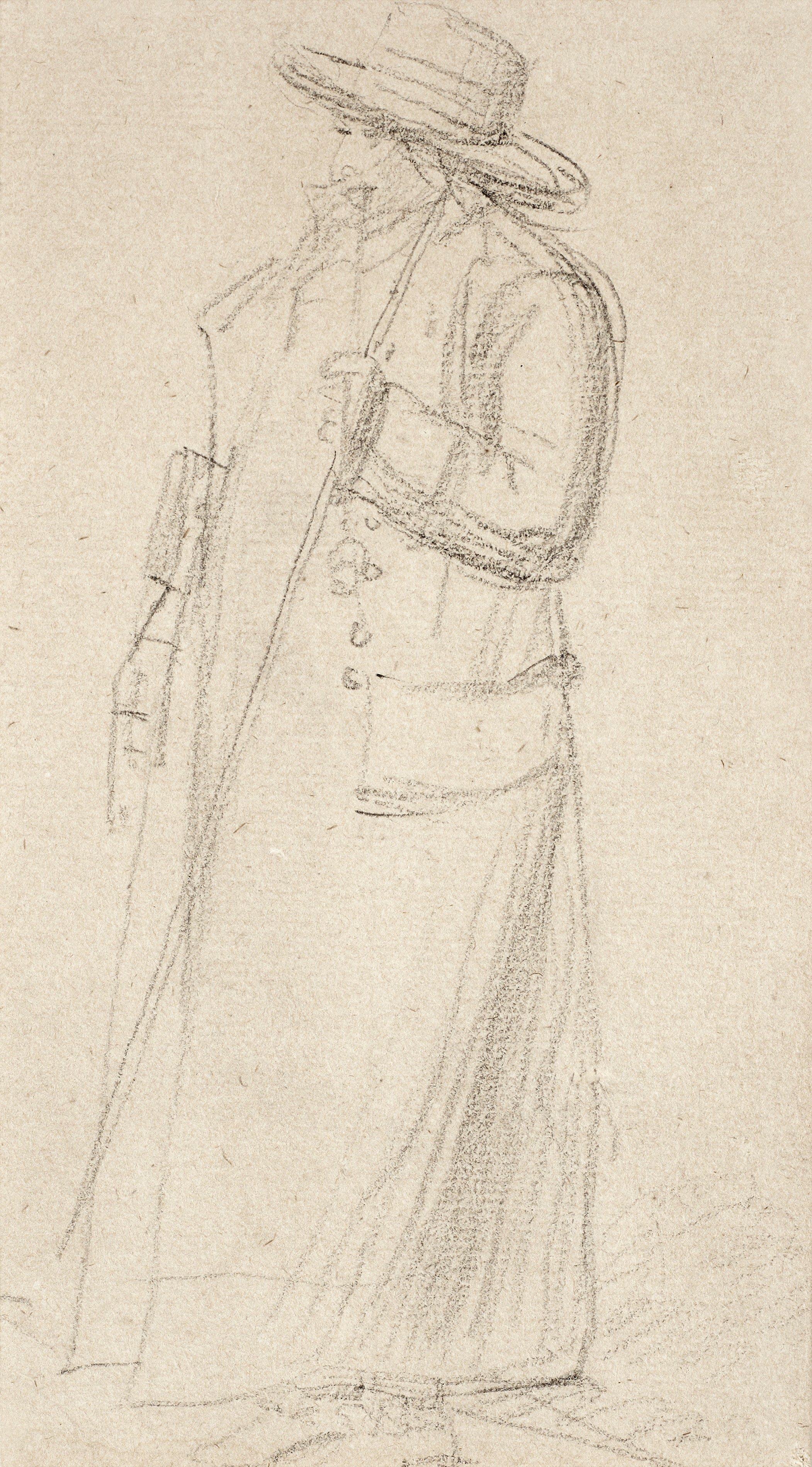 Johan Tobias Sergel - Walking man with stick (probably Gustaf III)
