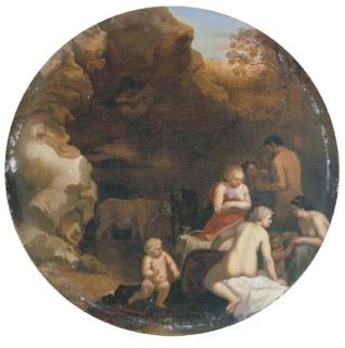 Johan Van Haensbergen - Nymphs and satyrs in a grotto