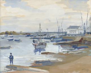 Johan Van Zweden - Fisherman in a French harbour