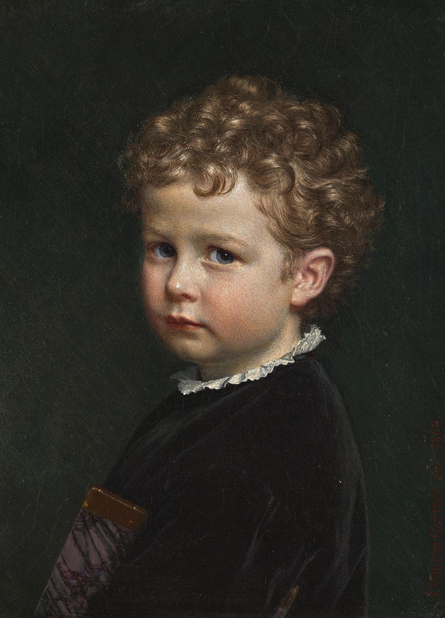 Johan Vilhelm Gertner - Danish boy With Curly Hair