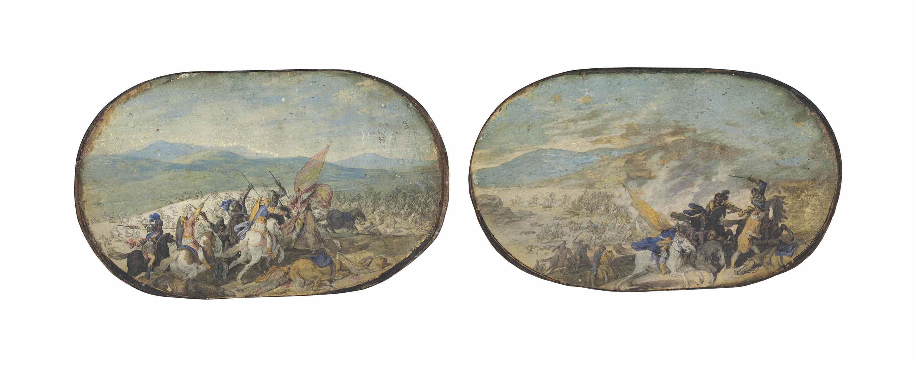 Johan Wilhelm Baur - Equestrian Battle Scenes