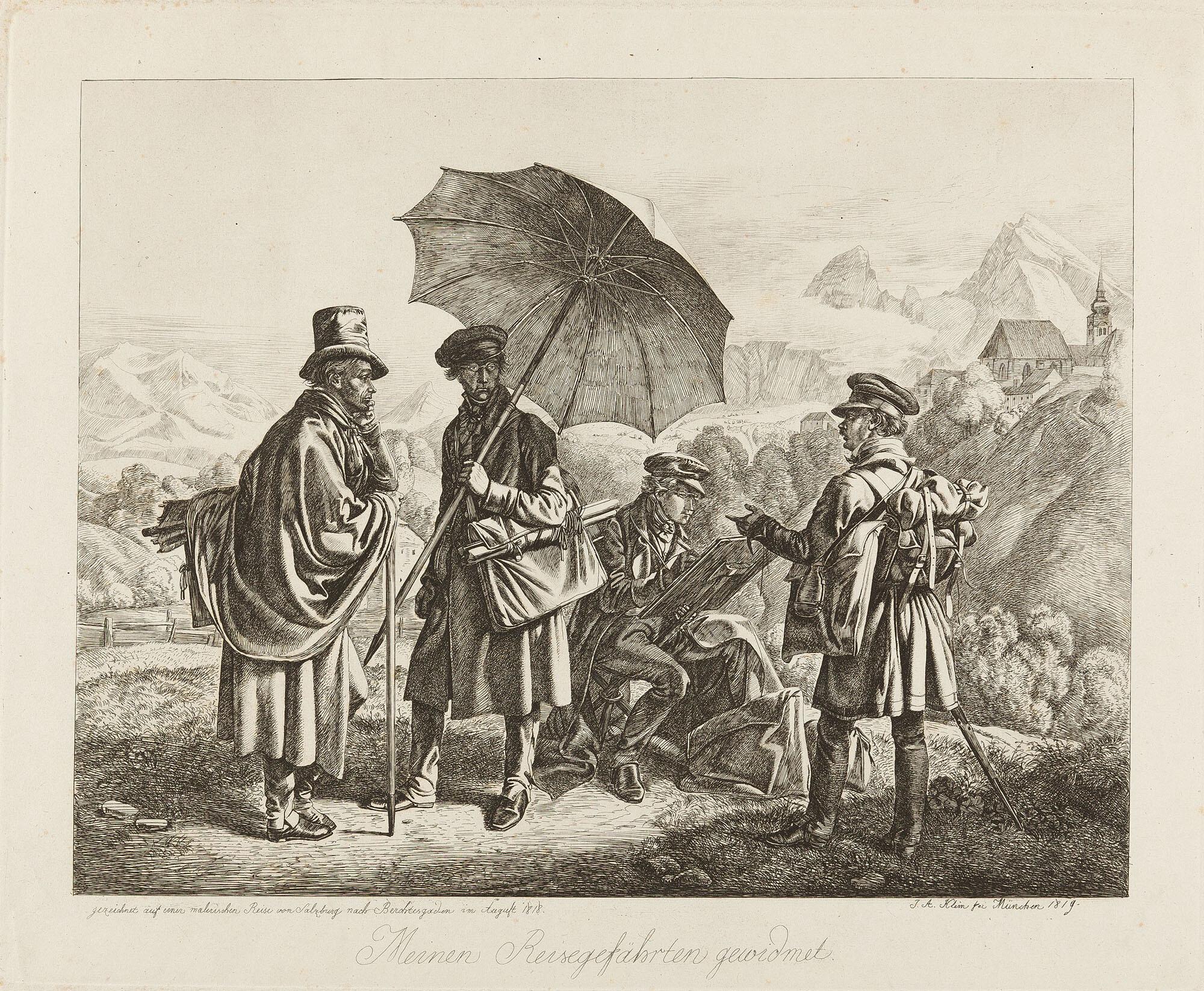 Johann Adam Klein - Die Maler auf der Reise.