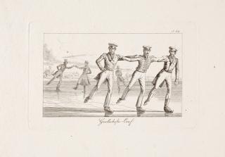 Johann Adam Klein - Folge von 6 Bll.: Der Eislauf oder das Schlittschuhfahren.