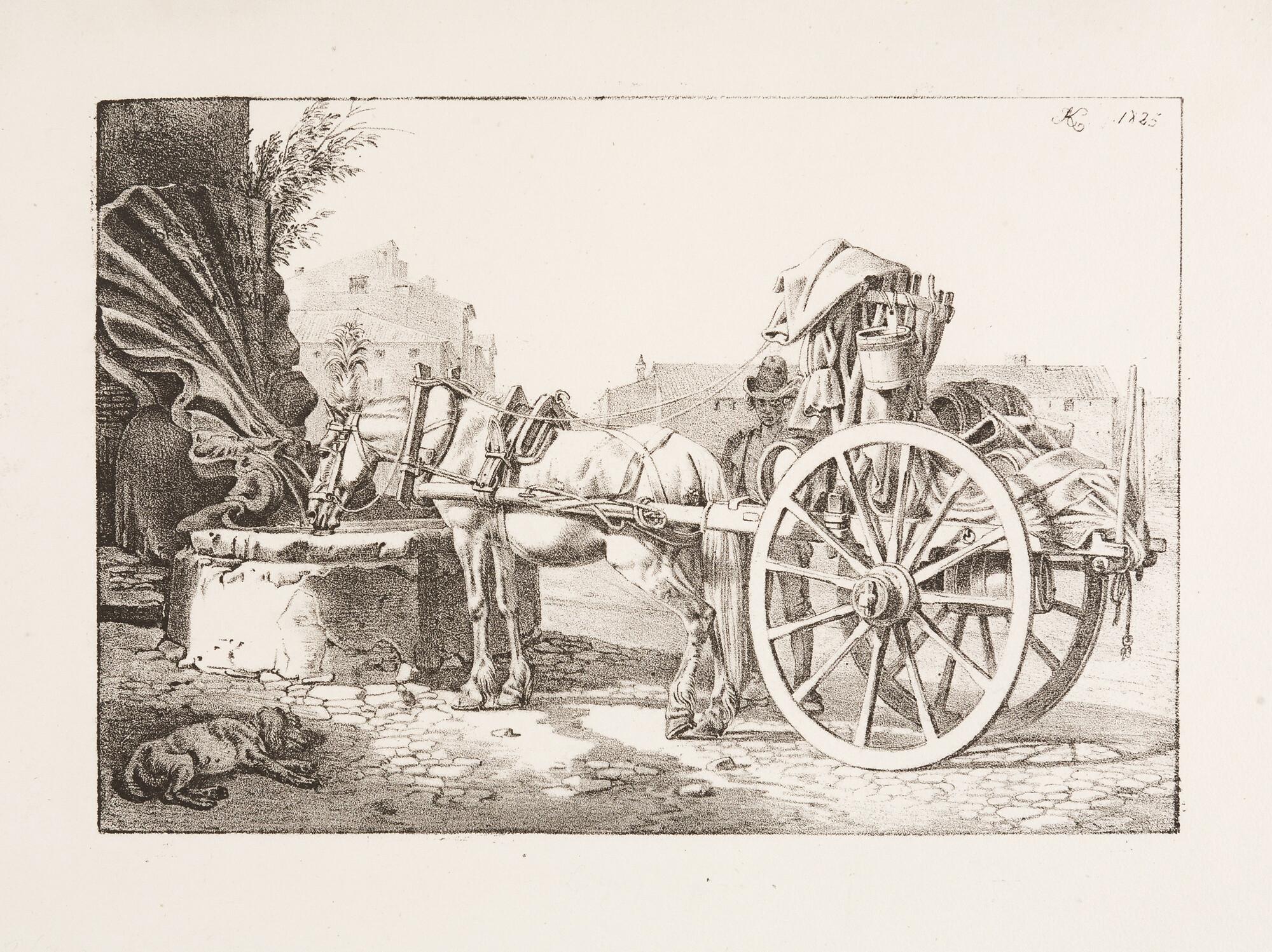 Johann Adam Klein - Folge von zwei lithographierten Darstellungen italienischer