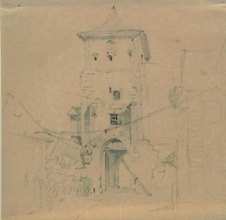 Johann Adam Klein - Mittelalterliches Stadttor.