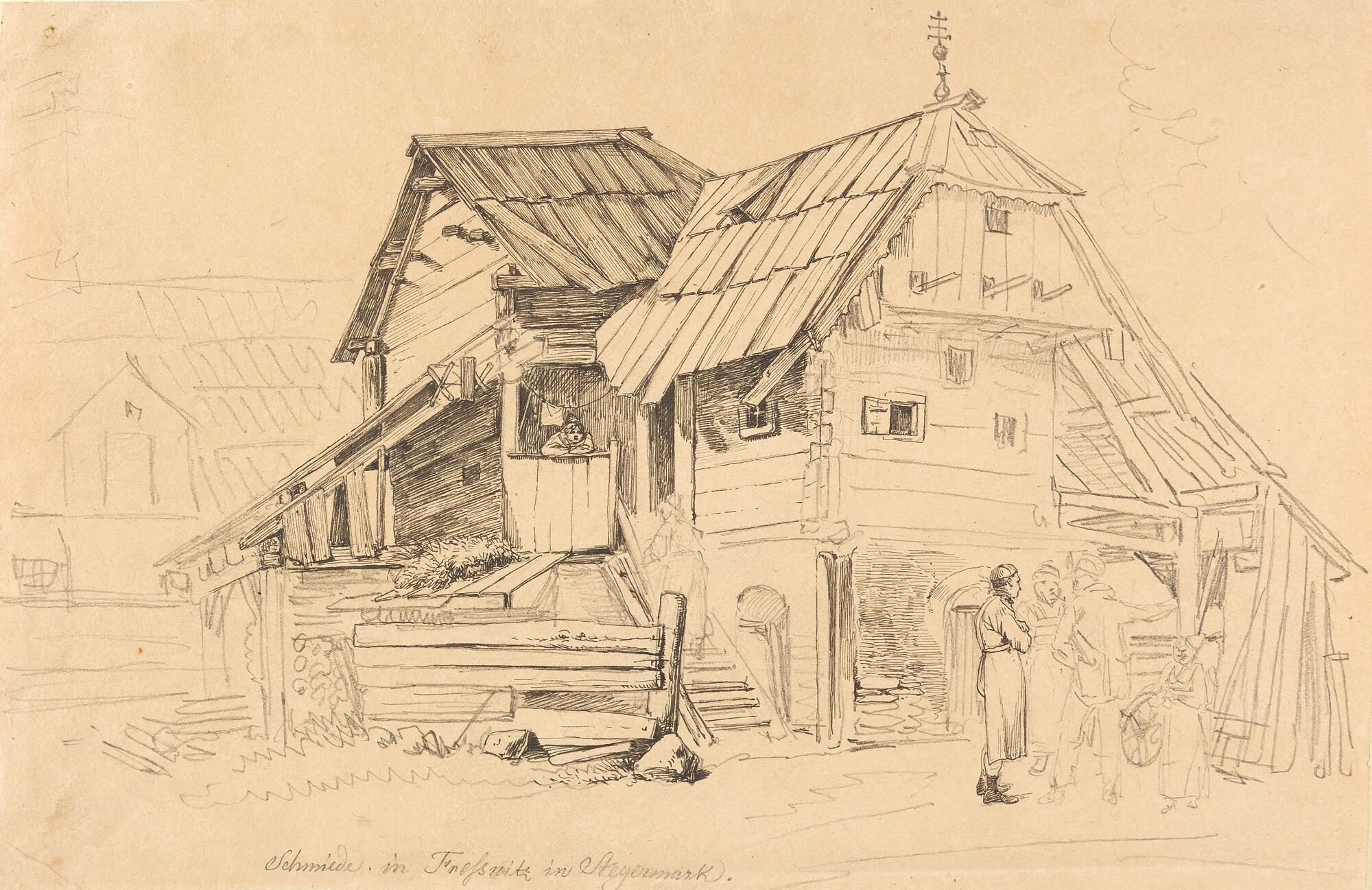 Johann Adam Klein - „Schmiede in Fressnitz in Steyermark“.