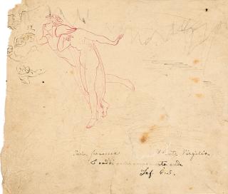 Johann Anton Ramboux - 12 Bll.: Skizzenblätter zu mythologischen und christlichen