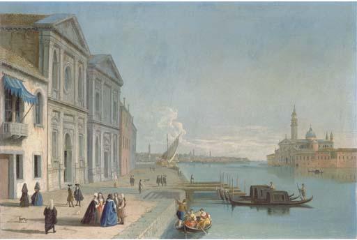 Johann Anton Richter - San Giorgio Maggiore, Venice, From The Canale Della Grazia
