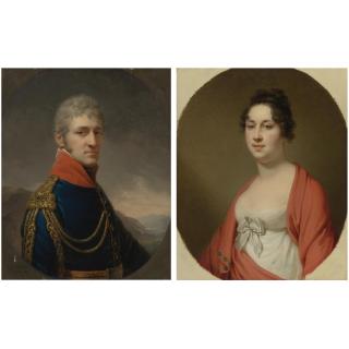 Johann Baptist Lampi the Younger - Portrait Of Anton Josef Edler Von Leeb (June 13, 1769-December 6, 1837), Mayor Of Vienna, 1835-1837; Portrait Of Theresia Von Leeb (1775-1846)