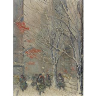 Johann Berthelsen - A New York Street In Winter