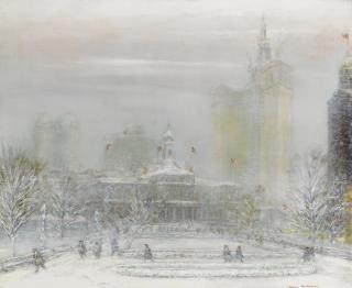 Johann Berthelsen - Snowy Day, City Hall