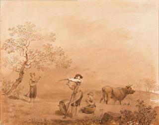 Johann Christian Klengel - Heuernte auf dem Feld.