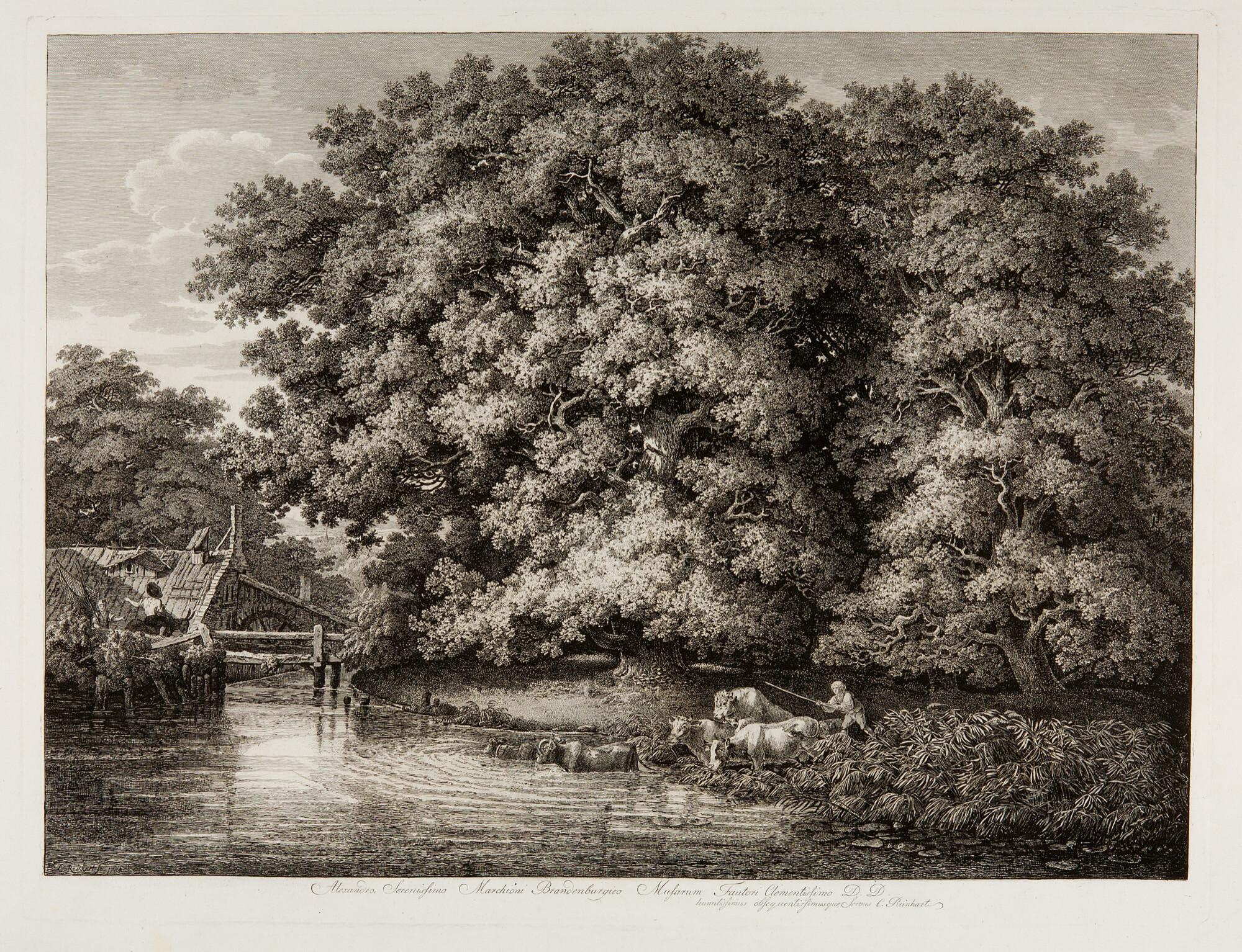 Johann Christian Reinhart - Die Mühle bei den großen Eichen.
