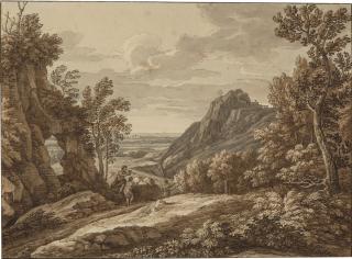 Johann Christian Reinhart - Ideale Landschaft mit musizierenden Hirten.