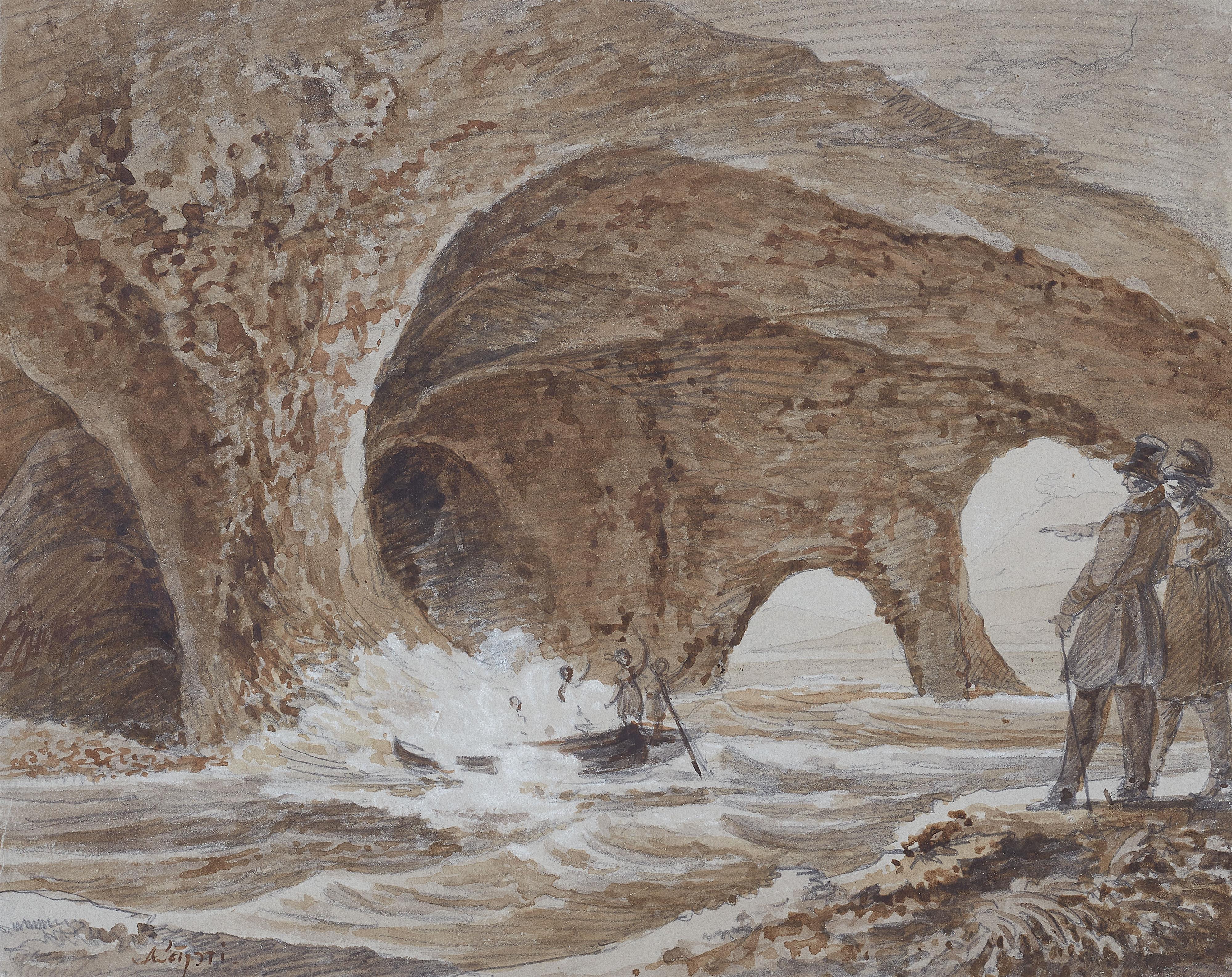 Johann Christian Reinhart - In der Felsengrotte auf Capri