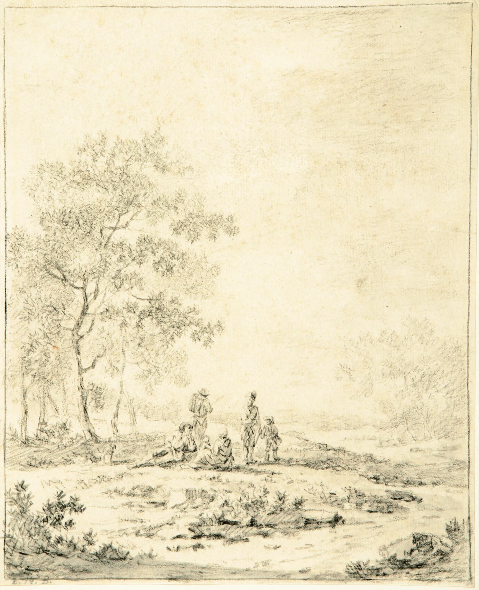 Johann Christoph Dietzsch - Landschaft mit Figurengruppe.