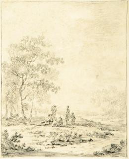 Johann Christoph Dietzsch - Landschaft mit Figurengruppe.