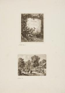 Johann Christoph Erhard - 2 Bll.: Die Titelvignette mit dem großen Stein – Der reitende