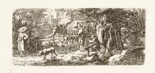 Johann Christoph Erhard - 3 Motive auf einem Bogen: Landschaften.