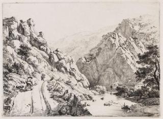 Johann Christoph Erhard - Der Schiebkärrner mit dem Hunde (Ansicht in der \