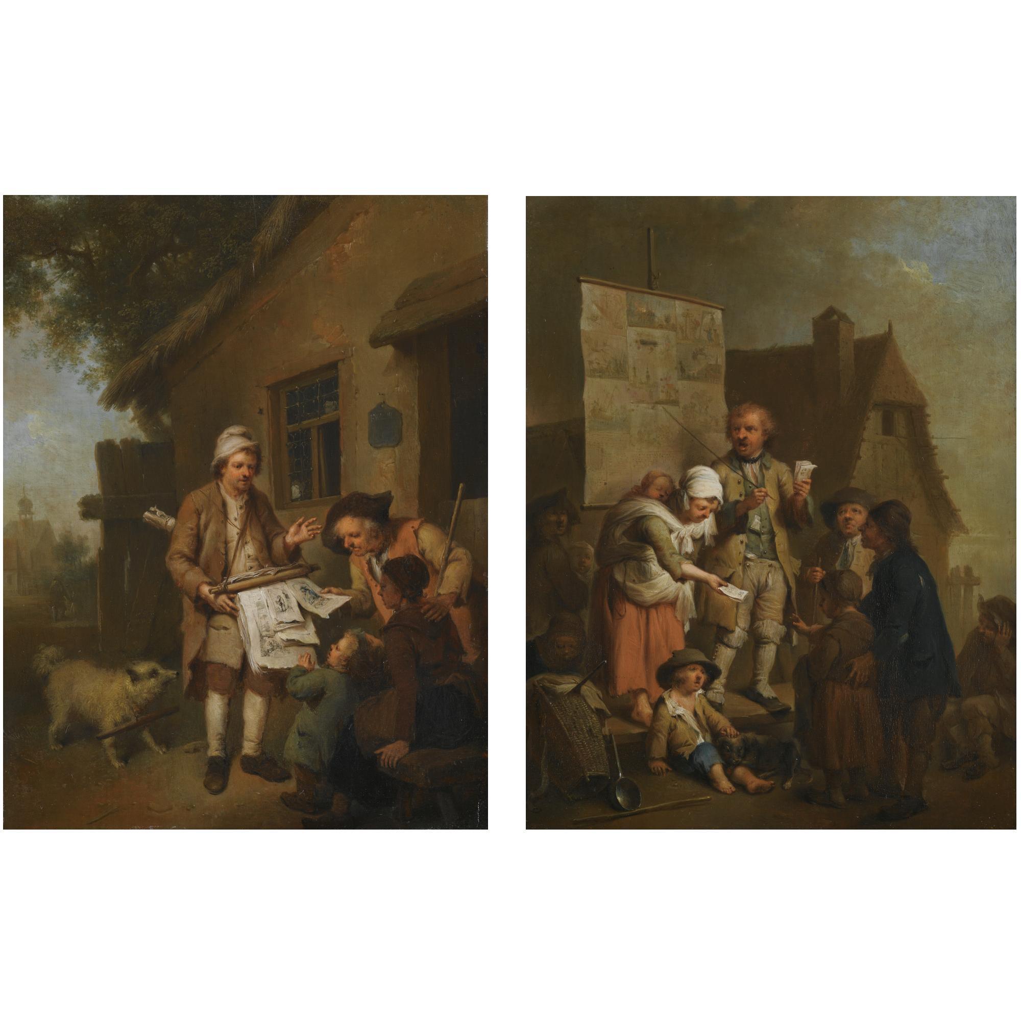 Johann Conrad Seekatz - The Print Seller; The Singer