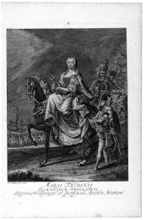 Johann Elias Ridinger - 4 Bll. der Folge: Fürstliche Personen zu Pferde.