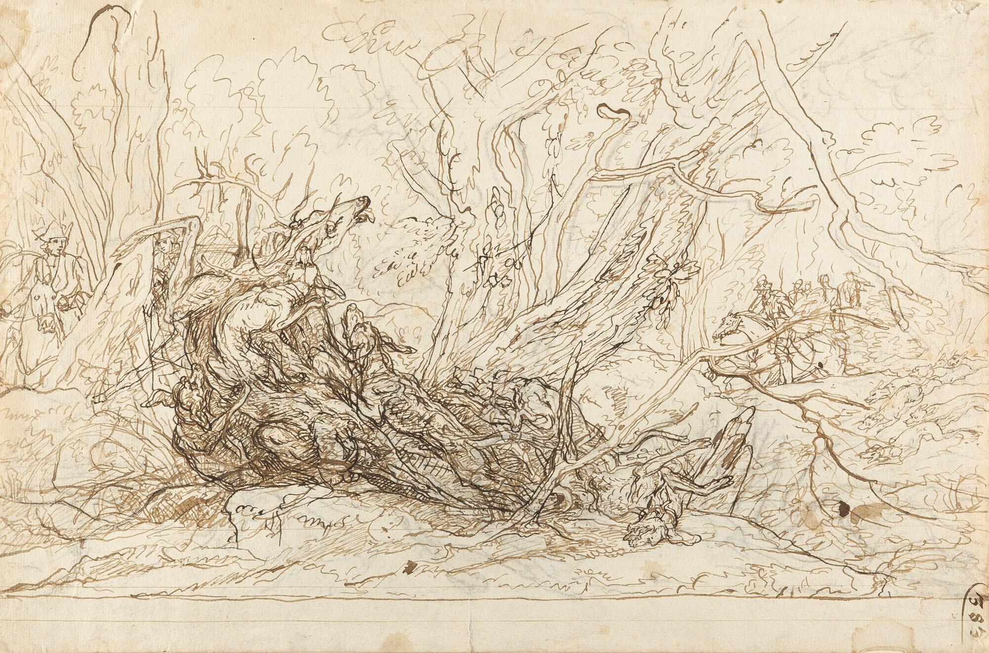 Johann Elias Ridinger - 7 Bll.: Verschiedene Jagdszenen.