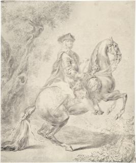 Johann Elias Ridinger - Equestrian Portrait Of A Nobleman