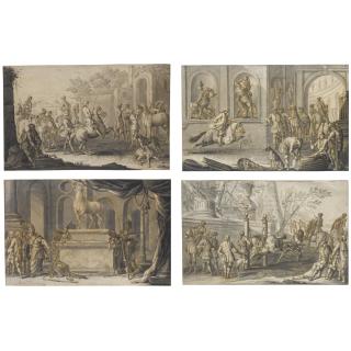 Johann Elias Ridinger - Sixteen Scenes Of The Breaking And Schooling Of Horses