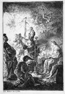 Johann Evangelist Holzer - 2 Bll.: Die Anbetung der Hirten – Die Anbetung der Könige.