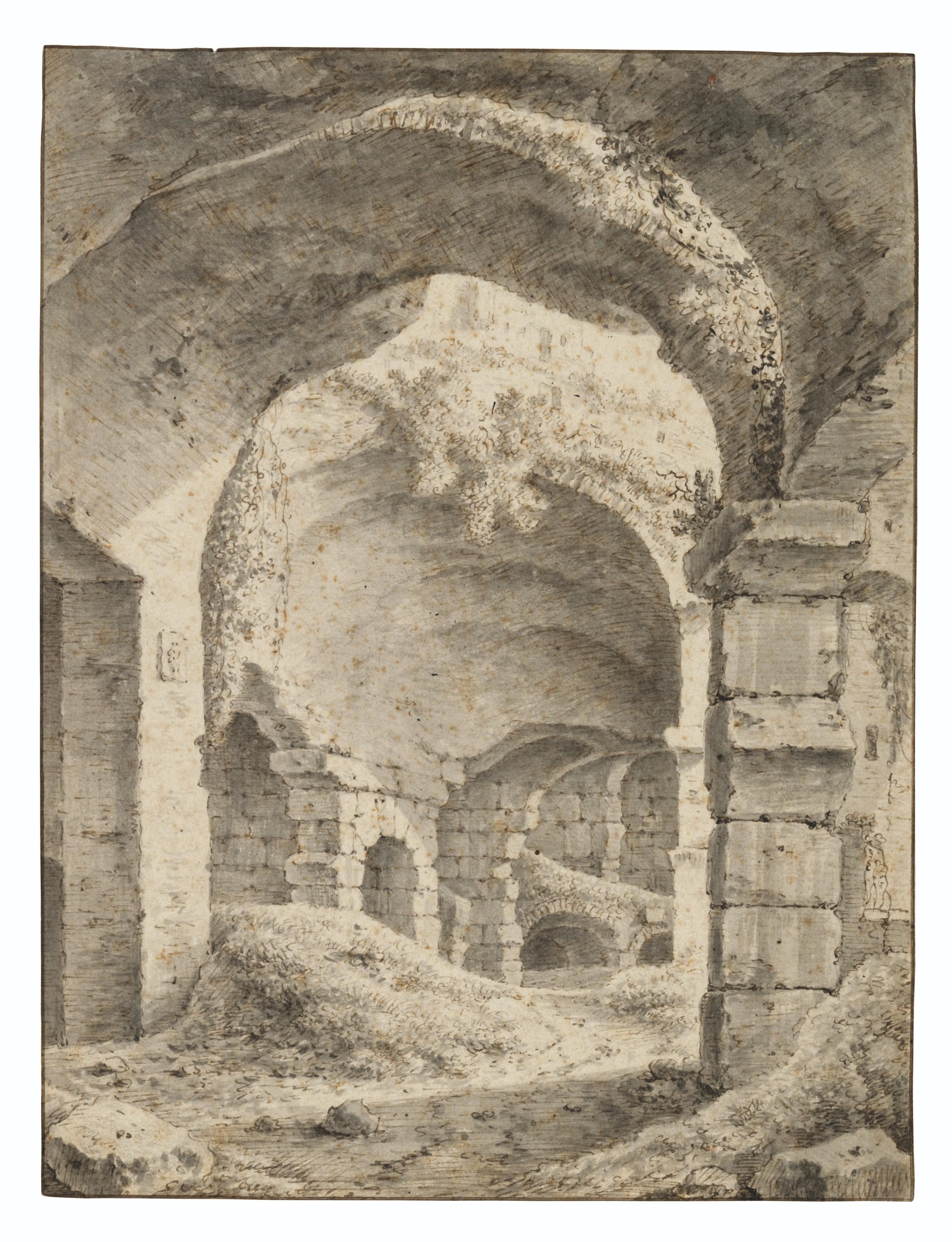 Johann Franz Ermels - View of the interior of the Colosseum, Rome